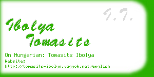 ibolya tomasits business card